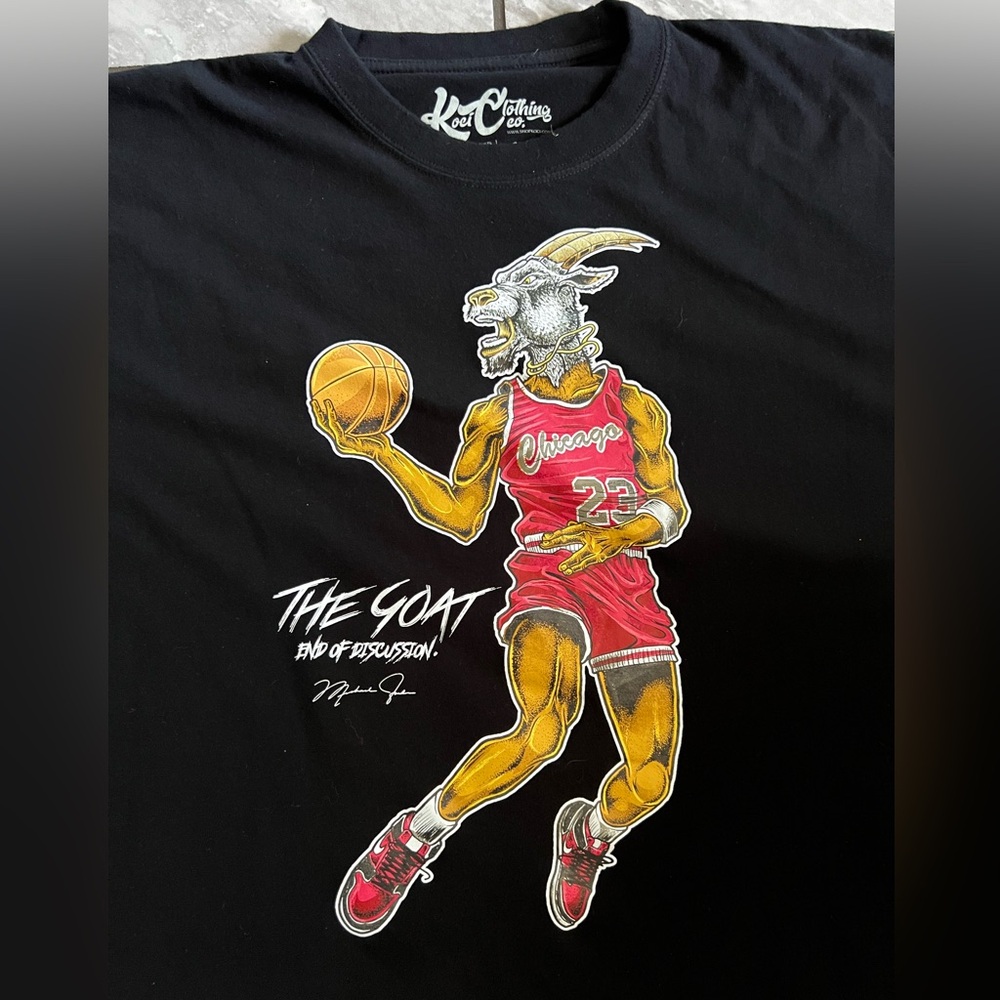 Koci clothing Michael Jordan GOAT Shirt 4XL Black basketball